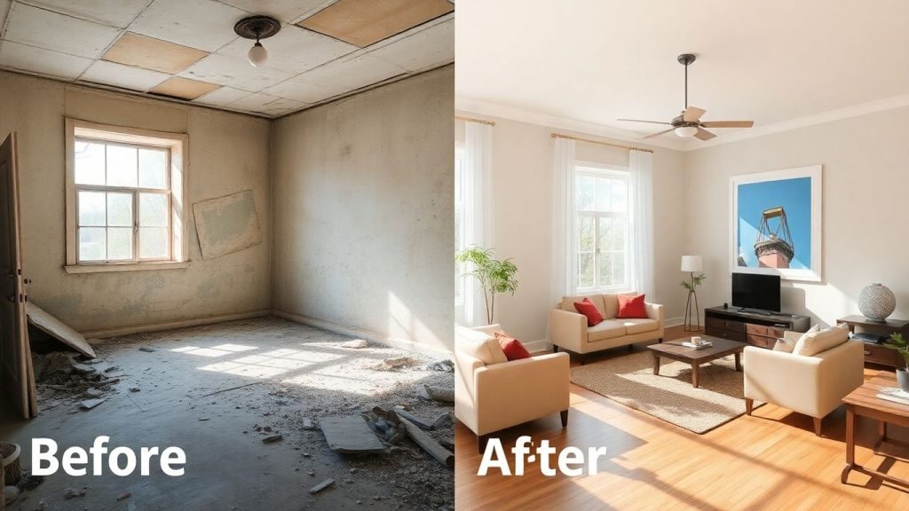 Casă renovată: înainte și după.